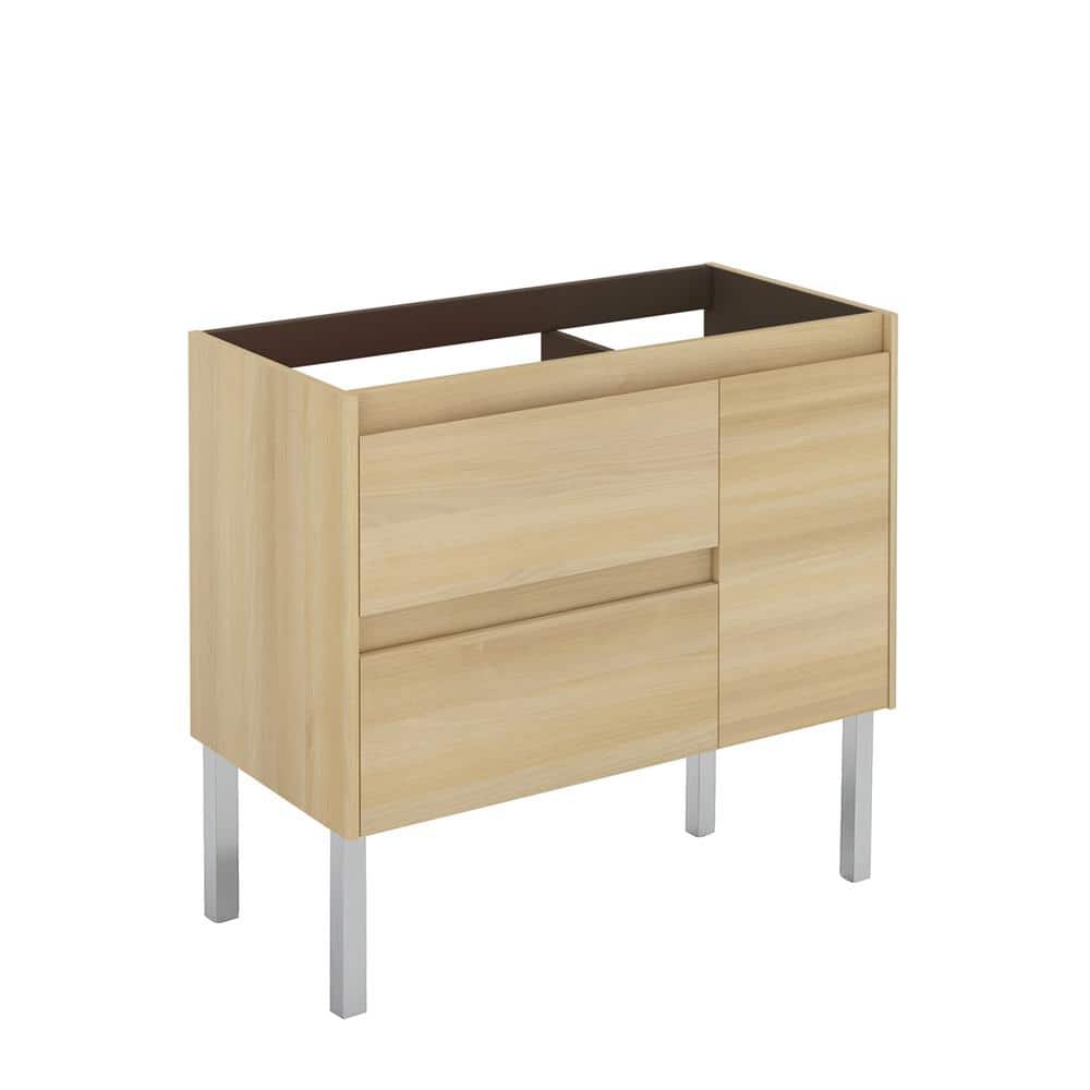 Ambra 35.1" Nordic Oak Single Bathroom Vanity Base