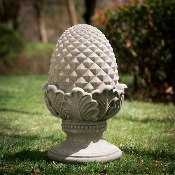 Glitzhome 16.5 in. H MGO Artichoke Garden Statue