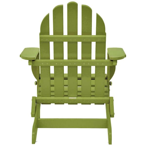 DUROGREEN Icon Lime Green Plastic Folding Adirondack Chair
