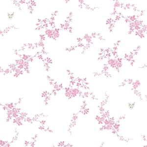 Rachel Ashwell Butterflies Pink Wallpaper