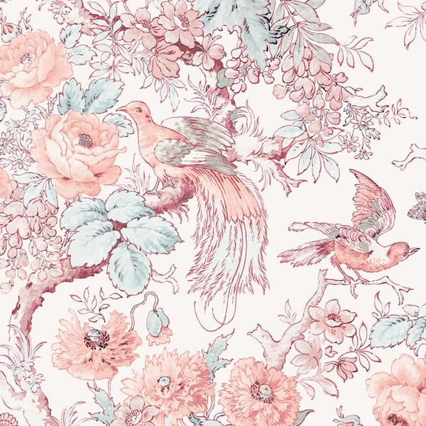 Laura Ashley Birtle Blush Removable Wallpaper