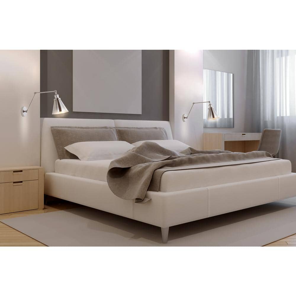 Rover Adjustable Chrome LED Swing Arm Wall Sconce Set of 2
