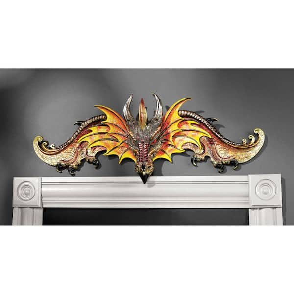 11 in. x 27.5 in. The Dragon of Kingsbridge Manor Wall Pediment