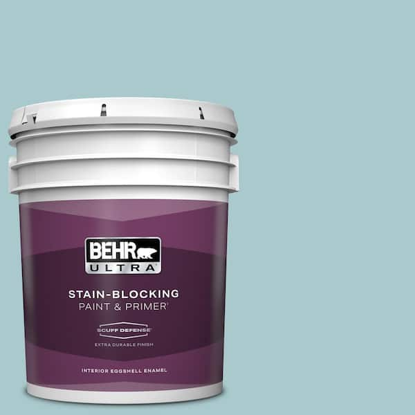 BEHR ULTRA 5 gal. #PMD-95 Coastal Surf Extra Durable Eggshell Enamel Interior Paint & Primer