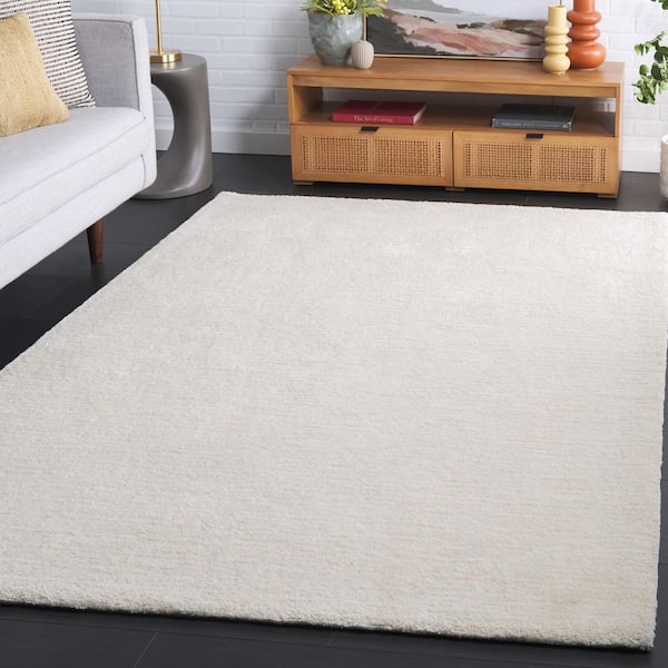 Carmine 6 ft. x 9 ft. Ivory Modern Solid Area Rug