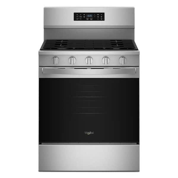 30 in. 5 Burners Freestanding Gas Range in Fingerprint Resistant Stainless Steel with Air Cooking Technology