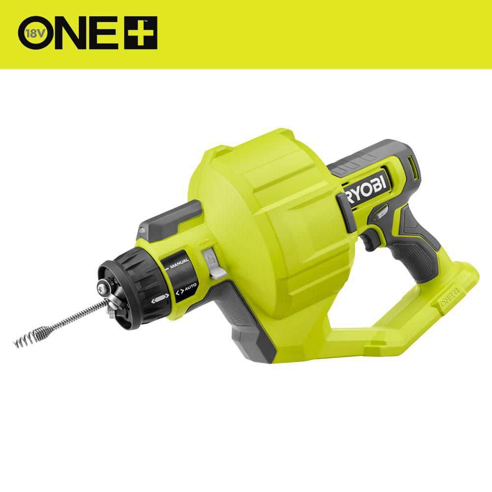 RYOBI 工具 RYOBI ONE+ 18V Cordless Drain Auger with 25 ft Cable, LED Light