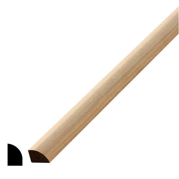 Alexandria Moulding WM 126 3/4 in. x 1/2 in. Maple Base Shoe Moulding