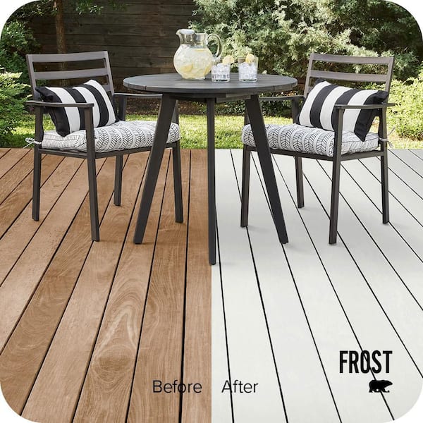 1 qt. #57 Frost Solid Color Waterproofing Exterior Wood Stain and Sealer
