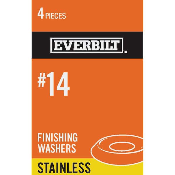 Everbilt #14 Stainless Steel Finishing Washers (4 per Pack)