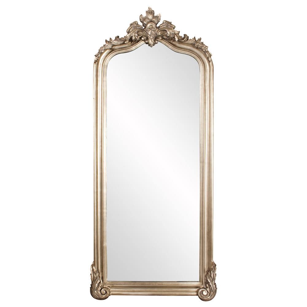 Champagne Silver Leaf Ornate Full Length Arch Mirror