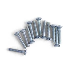 3/4 in. Wall Plate Screws, Chrome - (10-Pack)