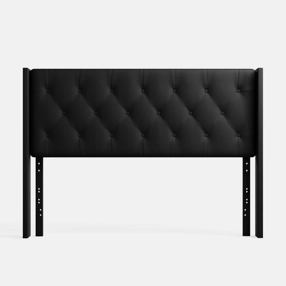 Brookside Bella Low Profile Black Queen Wingback Headboard BSQQ0303BKUHB The Home Depot