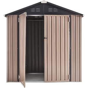 6 ft. W x 4 ft. D Outdoor Metal Shed with Double Lockable Door (24 sq. ft.)