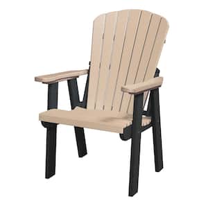 Adirondack Weatherwood and Black Fan Back Composite Adirondack Chair