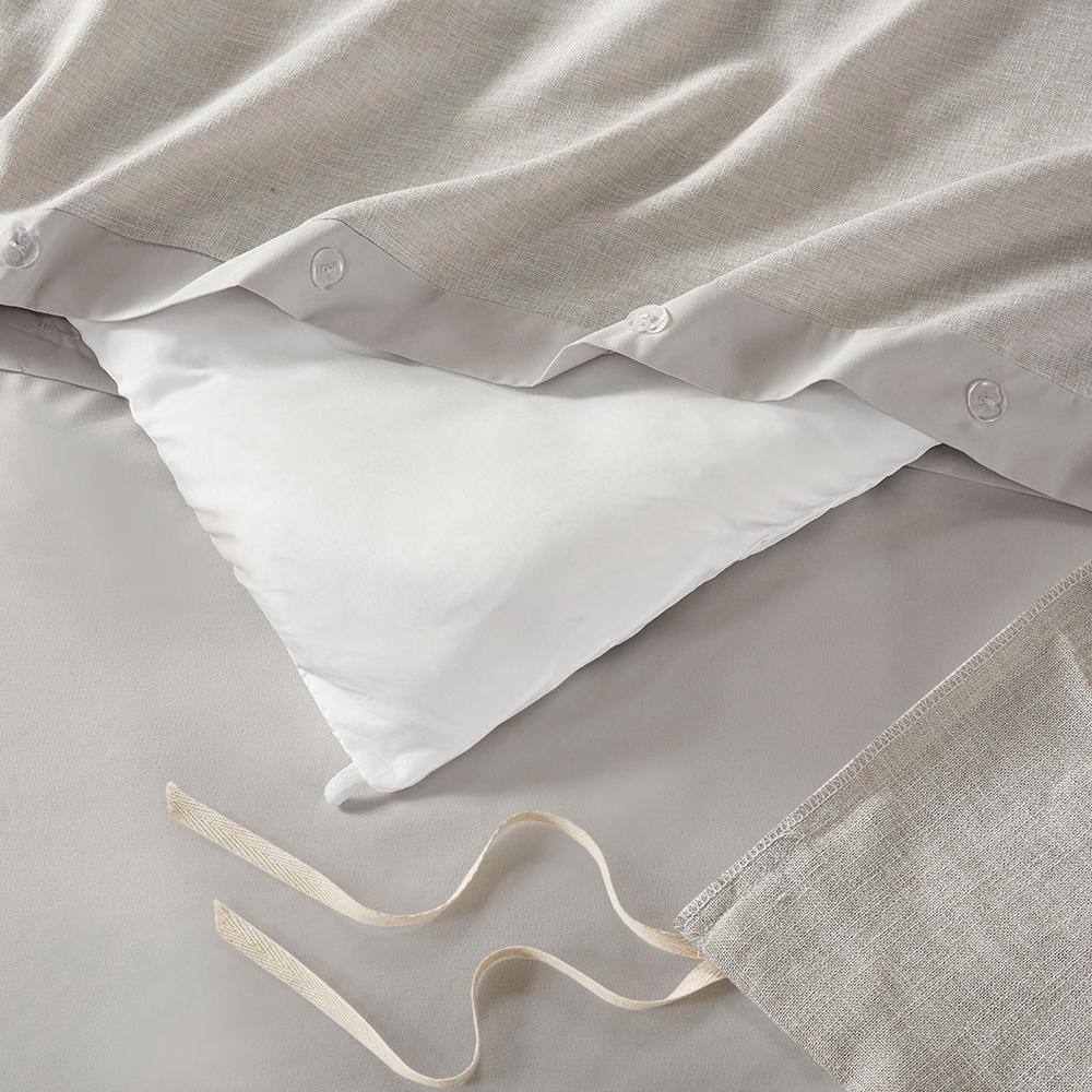 King White Microfiber Comforter Set with Decorative Pillows