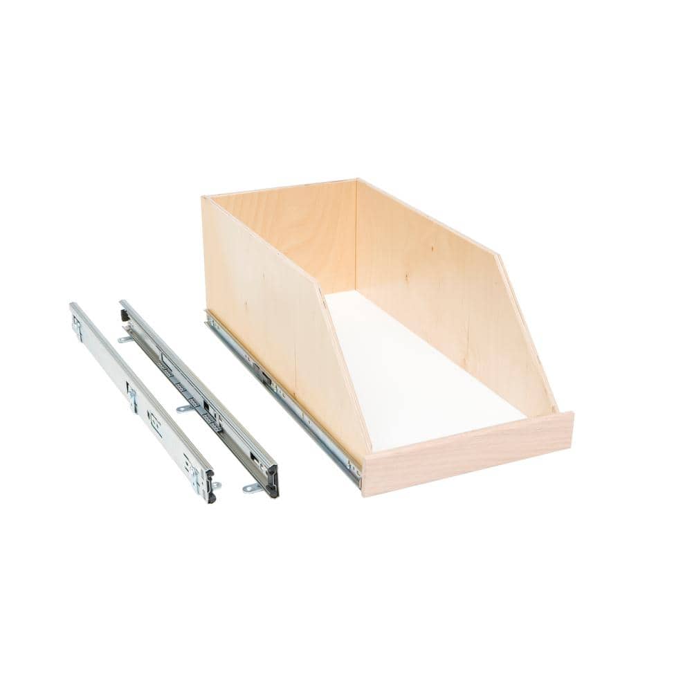 Slide-Out Shelf Made-to-Fit Full Extension Rails Slide-A-Shelf Size: 34 W x 21.5 D, Finish: Poplar