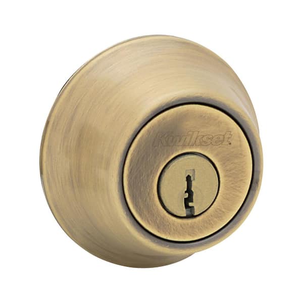 Kwikset 665 Series Double Cylinder Antique Brass Deadbolt