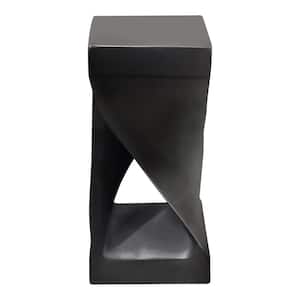 Solana 12 in. Black Wood Square End/Side Table
