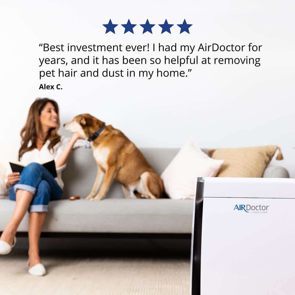 AirDoctor White HEPA Filter Ionic Air Purifier for Large Rooms
