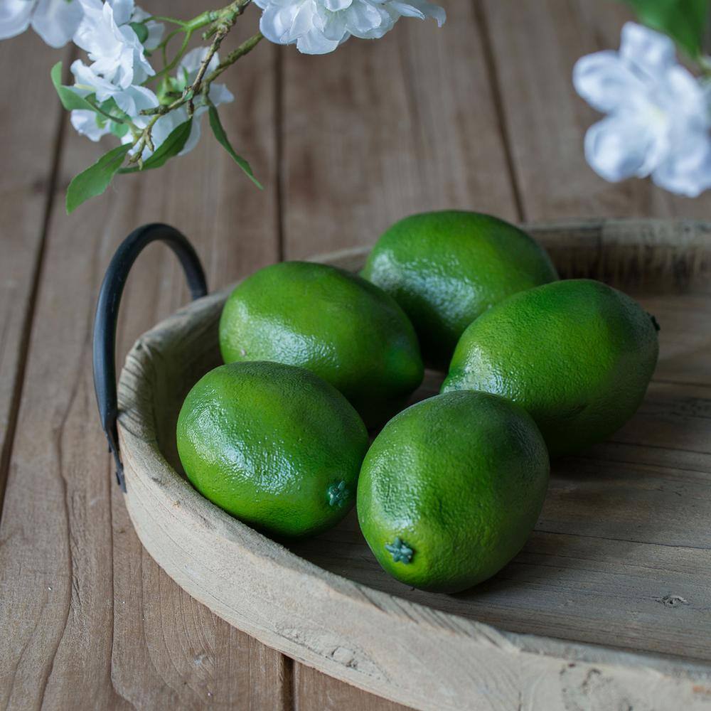 Natural Round Wooden Serving Trays with Handles, Set of 2