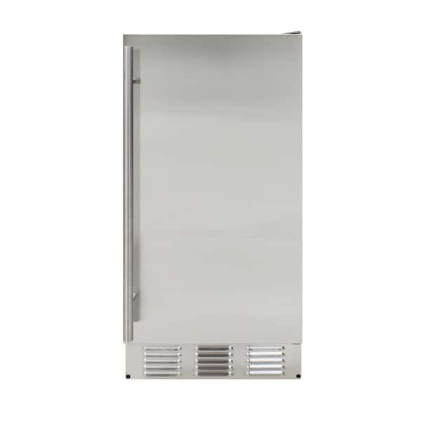 Brama 15 in. 50 lbs. Built-In Outdoor Ice Maker in Stainless Steel