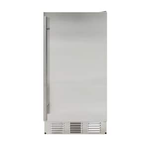 15 in. 50 lbs. Built-In Outdoor Ice Maker in Stainless Steel