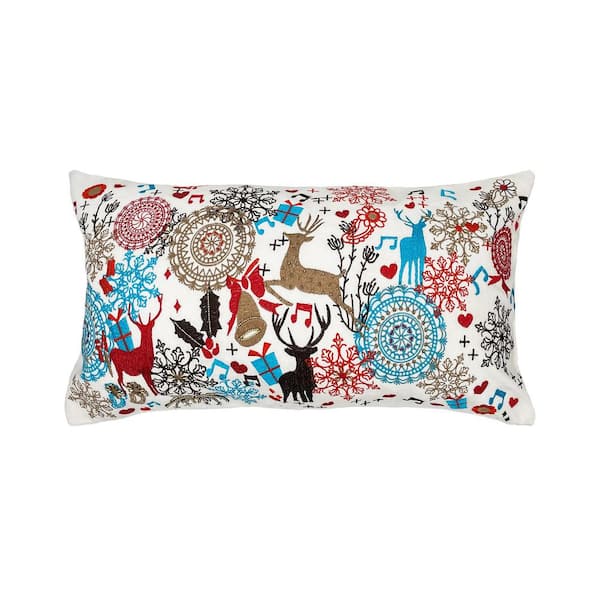 MOD LIFESTYLES 14 in. x 26 in. Christmas Fair Pillow