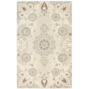 Caiden Sand/Ash 8 ft. x 10 ft. Oriental Area Rug