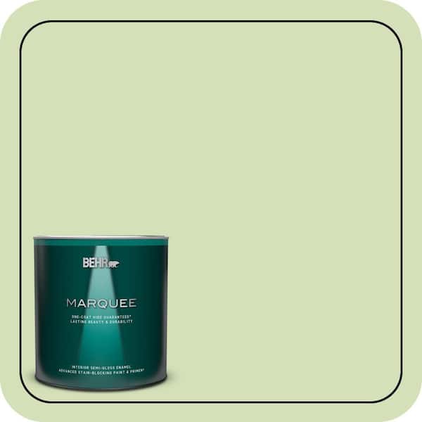 BEHR MARQUEE 1 qt. #MQ4-45 Spring Glow One-Coat Hide Semi-Gloss Enamel Interior Paint & Primer