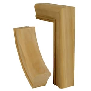 Stair Parts 7299 Unfinished Poplar Straight 2-Rise Gooseneck No Cap Handrail Fitting