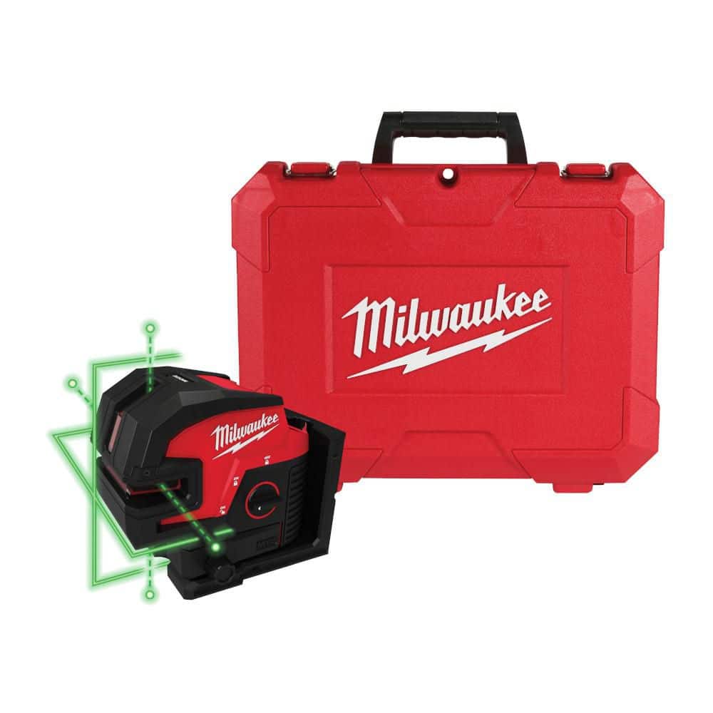 Milwaukee M12 12-Volt Lithium-Ion Cordless Green Cross Line and 4