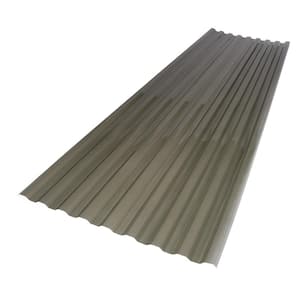 26 in. x 8 ft. Corrugated Polycarbonate Roof Panel in Solar Gray