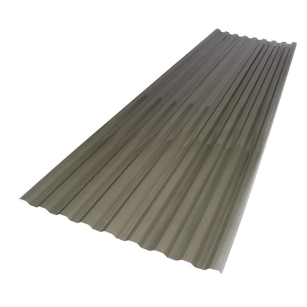 Suntuf 26 in. x 8 ft. Corrugated Polycarbonate Roof Panel in Solar Gray