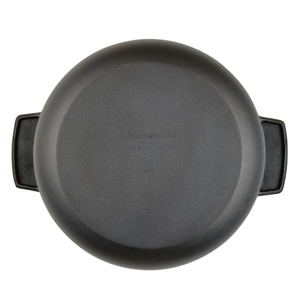 Cook Pro 6 qt. Round Cast Iron Dutch Oven in Black with Lid