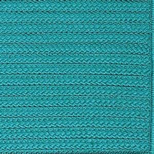 Solid Turquoise 8 ft. x 11 ft. Braided Area Rug