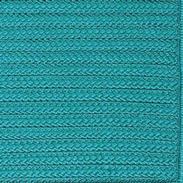 Solid Turquoise 8 ft. x 11 ft. Braided Area Rug