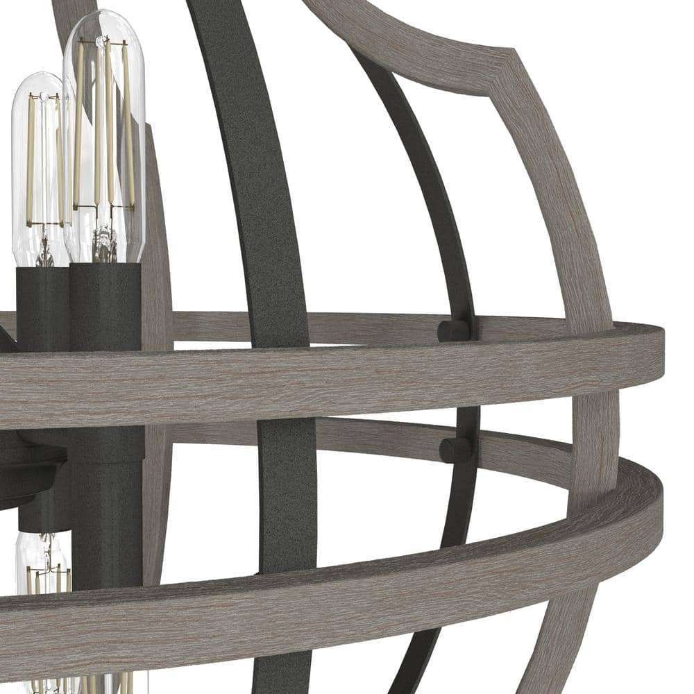Stone Creek Noble Bronze Globe Pendant with LED Lights