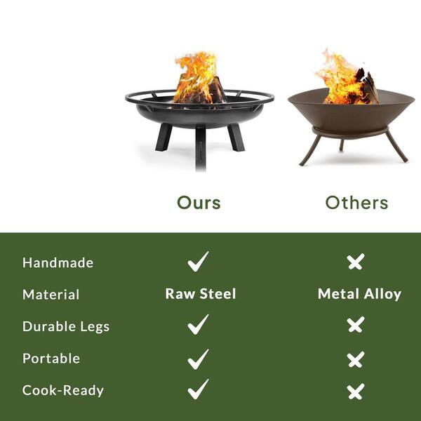 Good Directions Porto 24 in. Fire Pit with Grill Plate and Cover