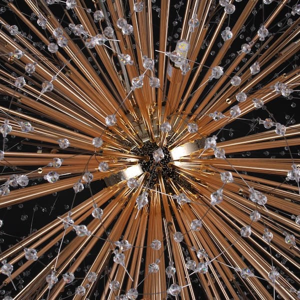 EDISLIVE Calzadyn 59.1 in. 30-Light Gold Decor Dandelion Firework