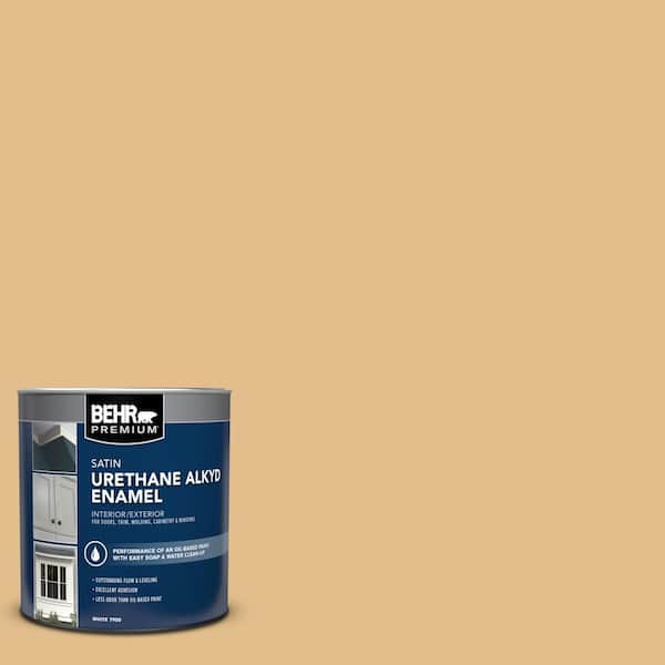 1 qt. #330D-4 Warm Muffin Satin Enamel Urethane Alkyd Interior/Exterior Paint