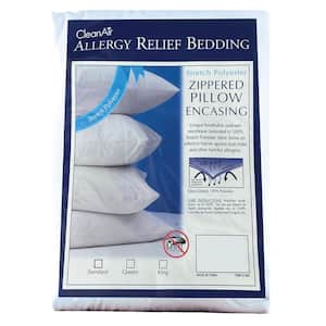Waterproof Pillow Protector, Bedbug-Proof, Dust Mite Proof, Allergy Relief Zippered Encasement, Standard Size