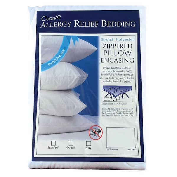 bargoose home textiles, inc. Waterproof Pillow Protector, Bedbug-Proof, Dust Mite Proof, Allergy Relief Zippered Encasement, King Size