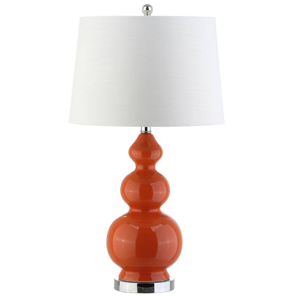 coral ceramic table lamp