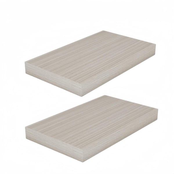 16 in.W x 9.3 in.D Floating Shelves,Deep Floating Shelf Wall Mounted, Wall Shelves,Greige,Set of 2