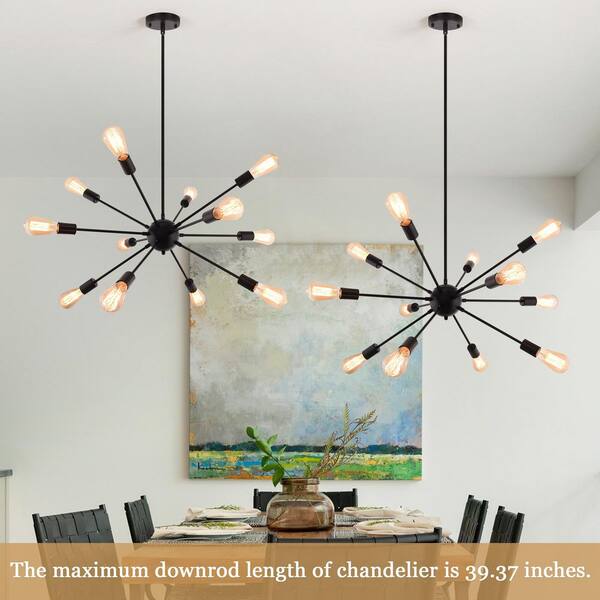芸能人愛用アイテム特集 Pendant Black 12-Light ZJVAIVE Design Sputnik Hanging 遊戯王OCG デュエルモンスターズ