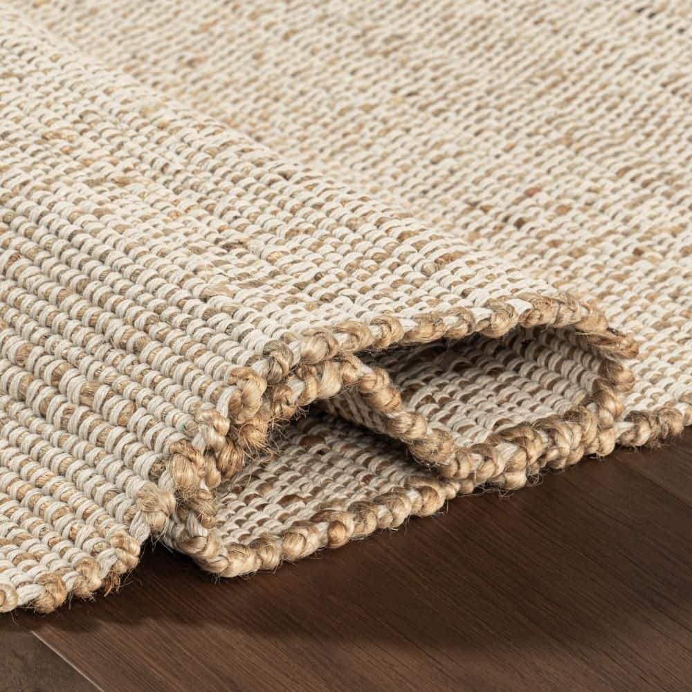 Elfriede Handwoven Jute-Cotton Blend 5x8 Natural Area Rug