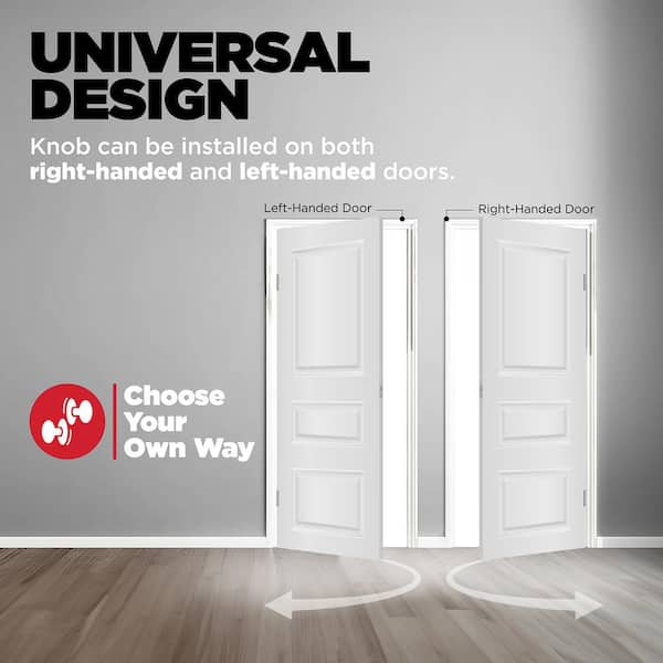 Kwikset Balboa Satin Nickel Right-Handed Half-Dummy Door Kwikset Balboa Satin Nickel Right-Handed Half-Dummy Door