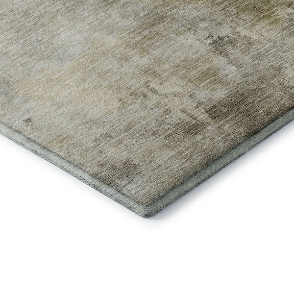 Mayfield Premium Machine Washable Abstract AMF1158 Wheat 8 ft. x 10 ft. Area Rug