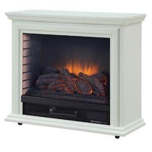 Sheridan 31 in. Mobile Electric Fireplace in White